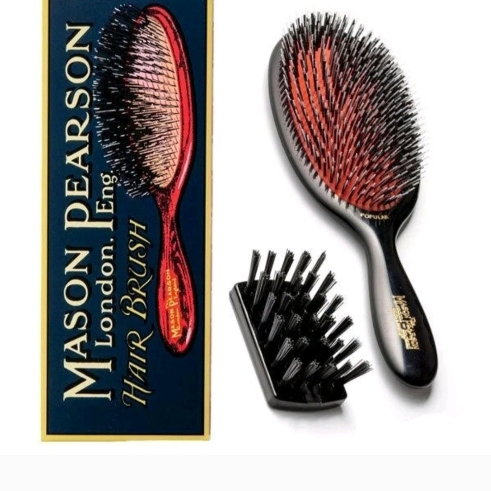 2 Pearson Black and Red Grooming Tools Professional Hair Brushes